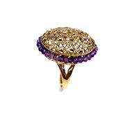 Spinea - Via Roma, 134 - Anillo Stocco Gioielli Mujer in Oro amarillo Ametista BAB-15 - BAB-15